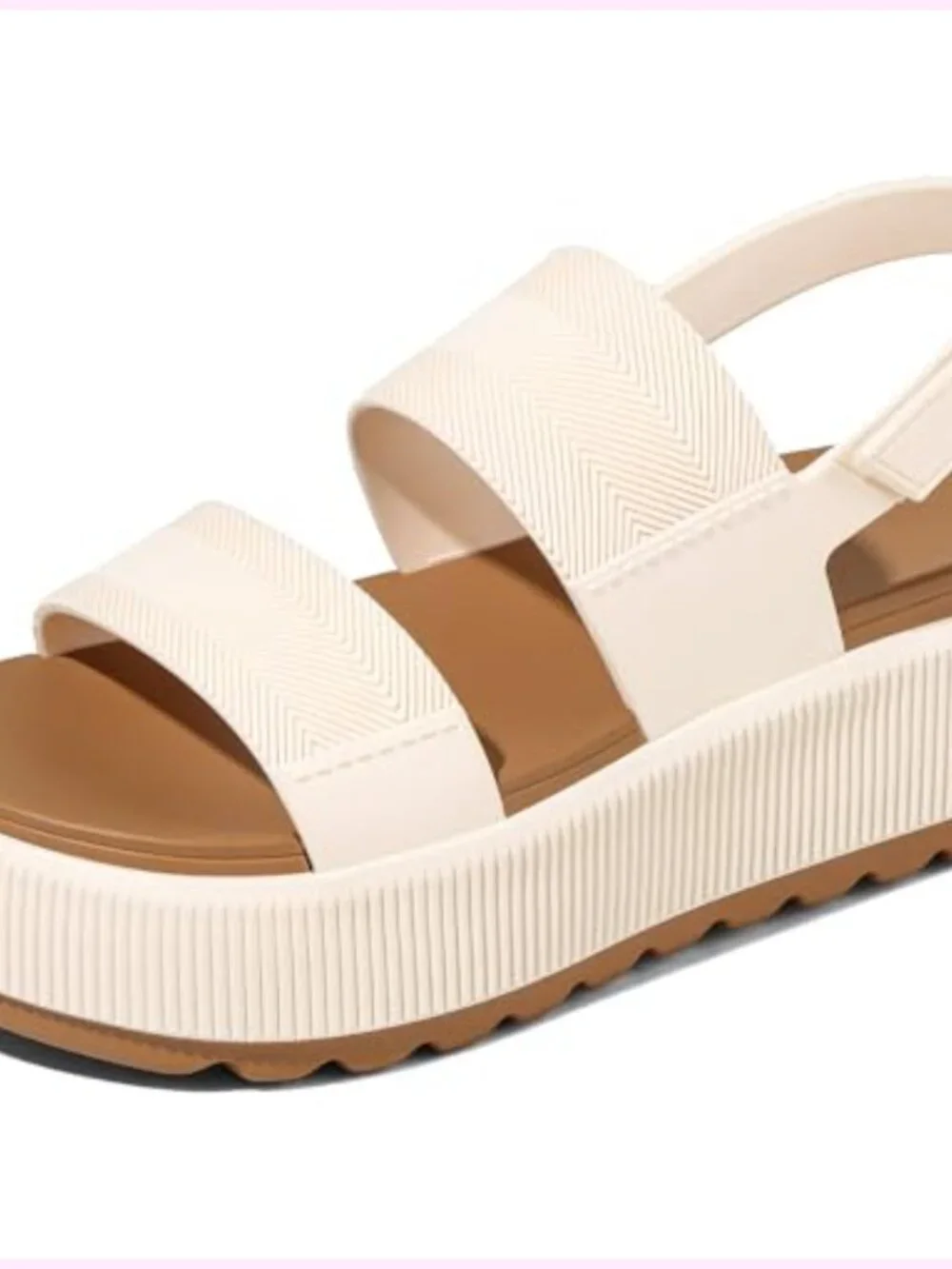 Chunky Wedge Lug Sole Waterproof Summer Walking Beach Sandals